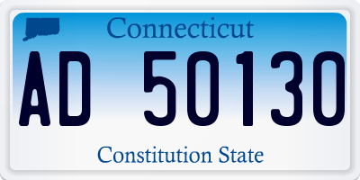 CT license plate AD50130