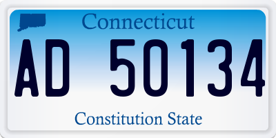 CT license plate AD50134