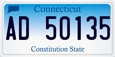 CT license plate AD50135