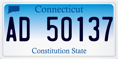 CT license plate AD50137