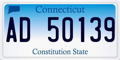 CT license plate AD50139