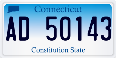 CT license plate AD50143