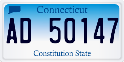 CT license plate AD50147