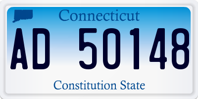 CT license plate AD50148