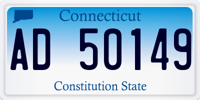 CT license plate AD50149