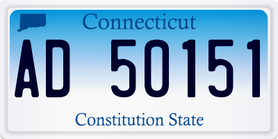 CT license plate AD50151