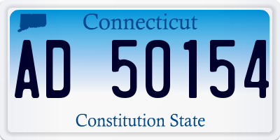 CT license plate AD50154