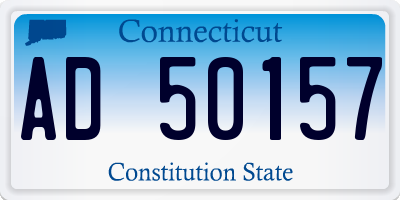 CT license plate AD50157