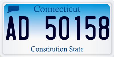 CT license plate AD50158