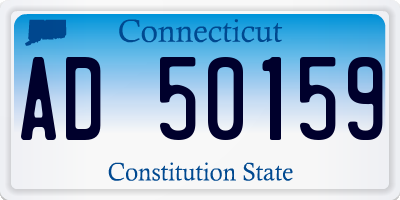 CT license plate AD50159