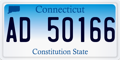 CT license plate AD50166