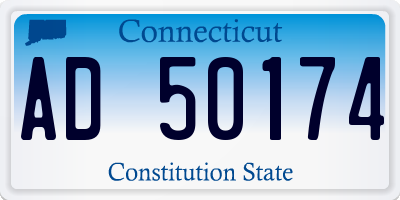 CT license plate AD50174