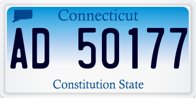 CT license plate AD50177