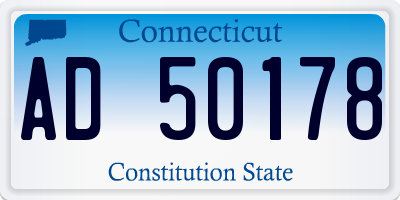 CT license plate AD50178