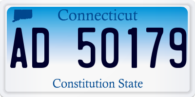 CT license plate AD50179