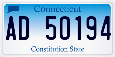 CT license plate AD50194