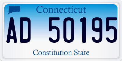 CT license plate AD50195