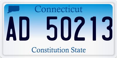 CT license plate AD50213