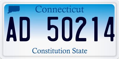 CT license plate AD50214