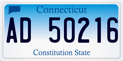 CT license plate AD50216