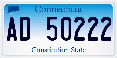 CT license plate AD50222