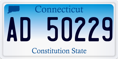 CT license plate AD50229