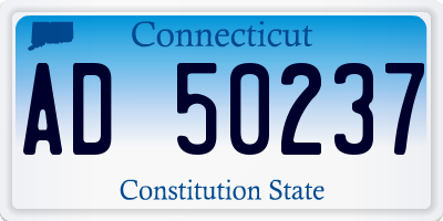 CT license plate AD50237