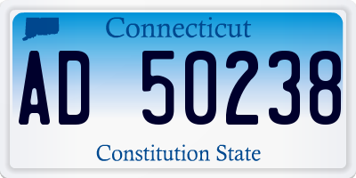 CT license plate AD50238