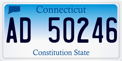 CT license plate AD50246