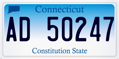 CT license plate AD50247