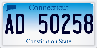 CT license plate AD50258