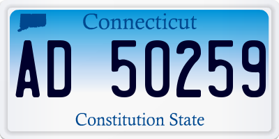 CT license plate AD50259