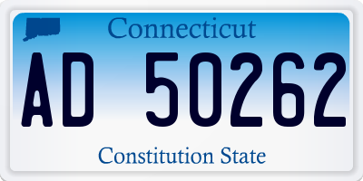 CT license plate AD50262