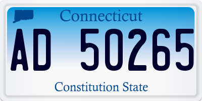CT license plate AD50265