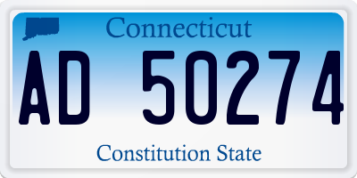 CT license plate AD50274