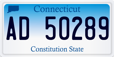 CT license plate AD50289