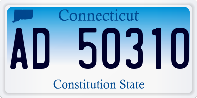 CT license plate AD50310