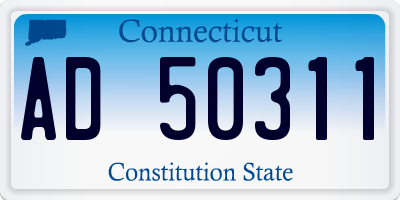 CT license plate AD50311