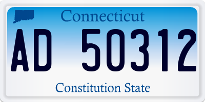 CT license plate AD50312