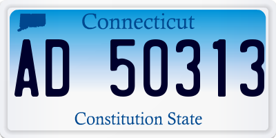 CT license plate AD50313