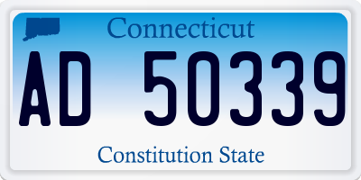 CT license plate AD50339