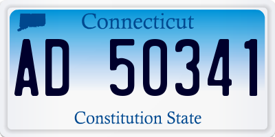 CT license plate AD50341