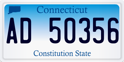 CT license plate AD50356