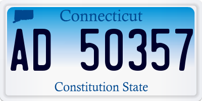 CT license plate AD50357