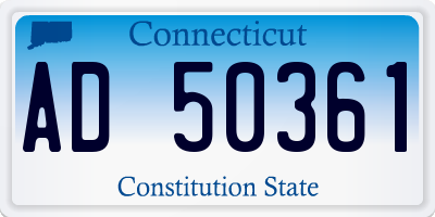 CT license plate AD50361