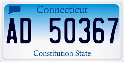 CT license plate AD50367