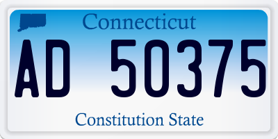 CT license plate AD50375