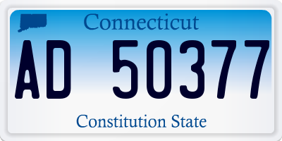 CT license plate AD50377