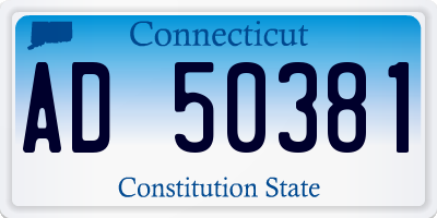 CT license plate AD50381