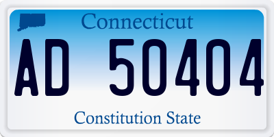 CT license plate AD50404